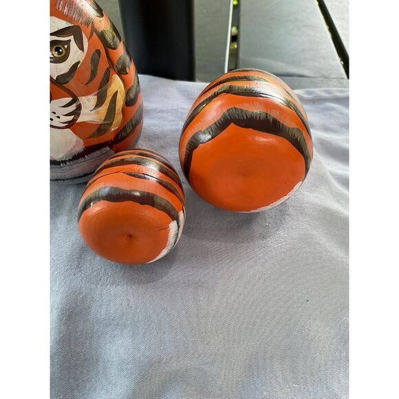 Unique Bengal Tiger Nesting Doll - Picture 6 of 6